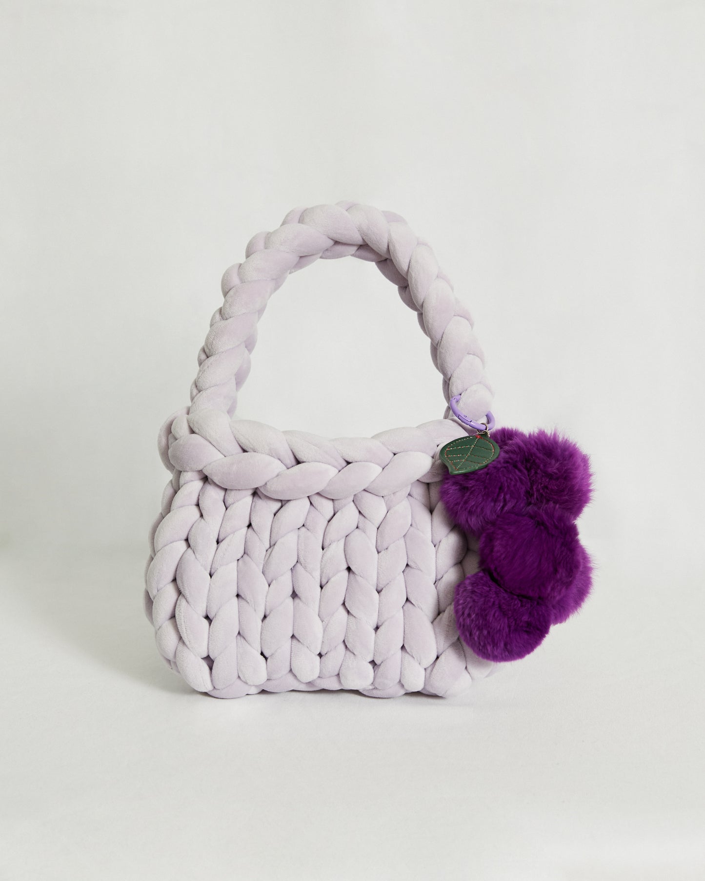 Crochet Velvet Handbag