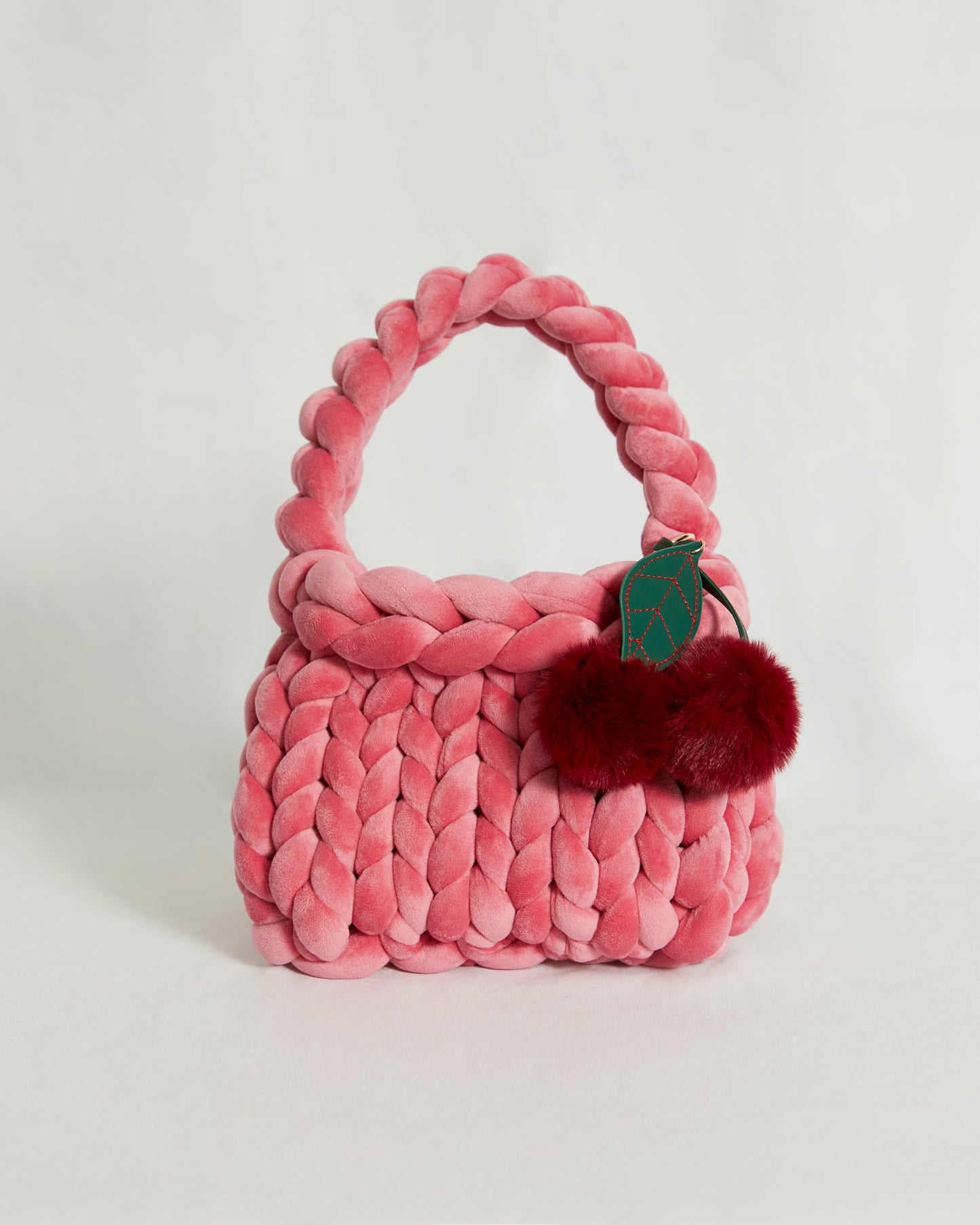 Crochet Velvet Handbag