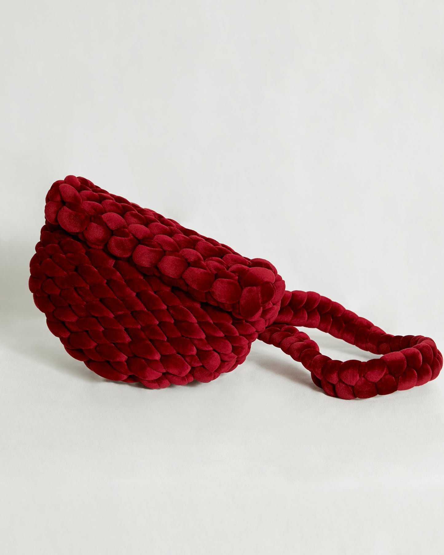 Crochet Velvet Sling Bag